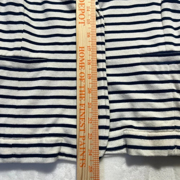J CREW Factory Striped Blazer Navy Cream Size Small - Picture 11 of 12